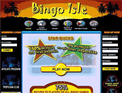 Bingo Isle - High roller best bonuses and Private Jackpot Room!
